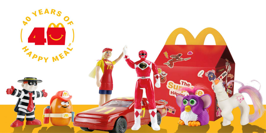 Η McDonalds™ κυκλοφορεί  το “Surprise Happy Meal®”, με θρυλικά παιχνίδια των τελευταίων 4ων δεκαετιών